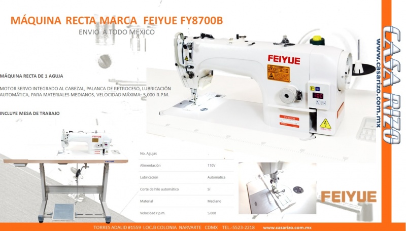 Máquina recta marca Feiyue fy8700b