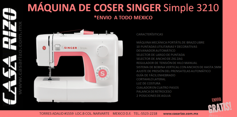 Máquina de coser Singer 3210
